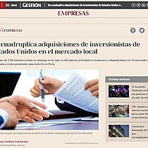 Se cuadruplican adquisiciones de inversionistas de Estados Unidos en el mercado local